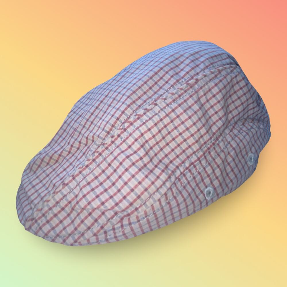 Original Penguin by Munsingwear Mens Flat Cap Ivy Hat Plaid Cotton Sz L/XL